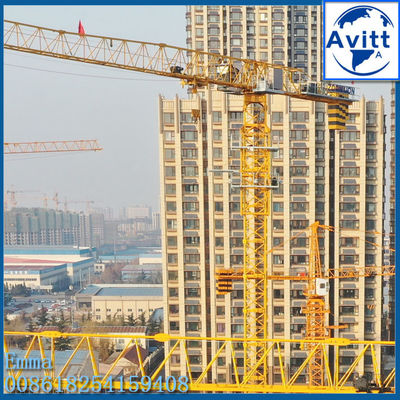 Башенный кран с плоской вершиной QTZ125, стрела 60 м, грузоподъемность 10 т